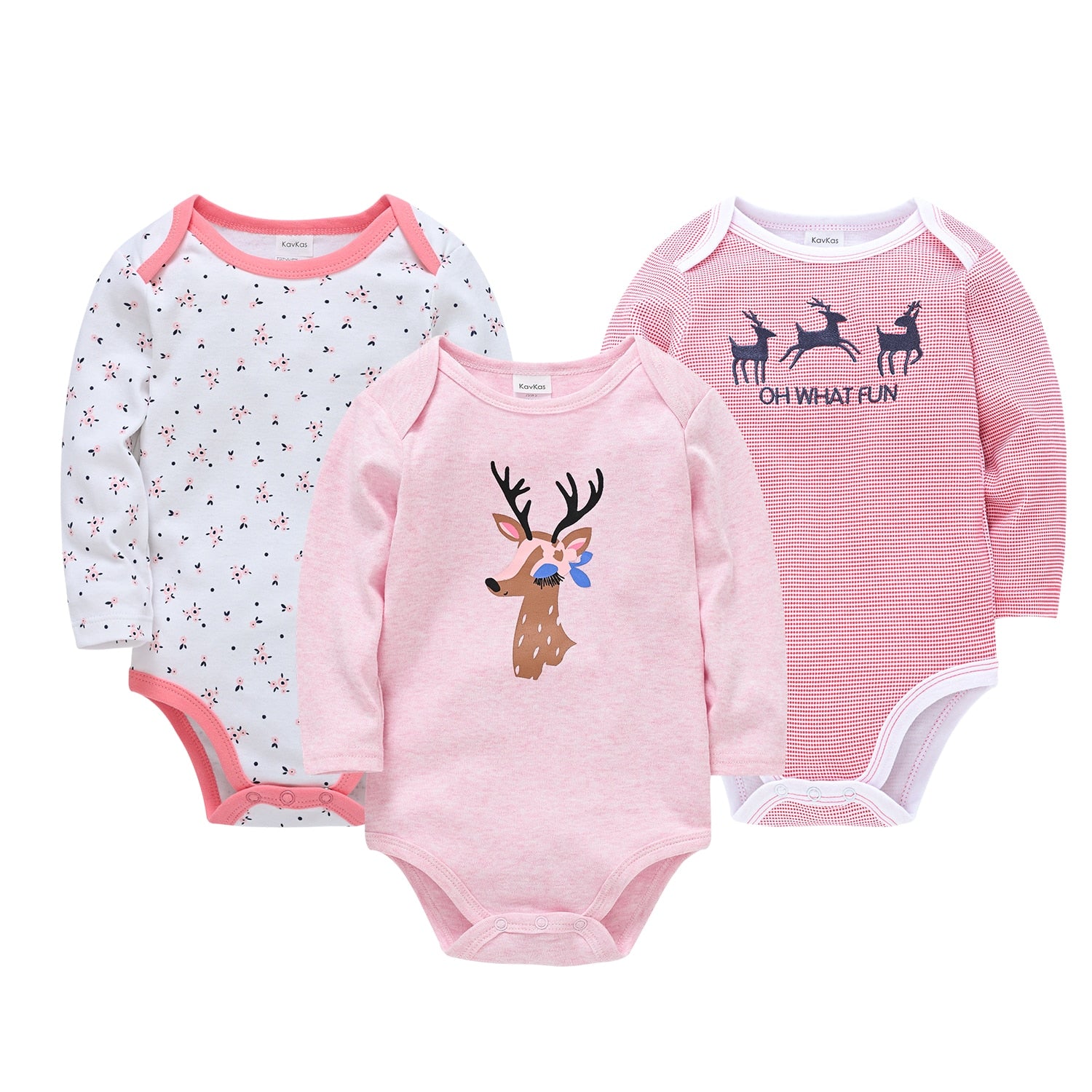Baby Boys/Girls Cartoon Printed Soft Bodysuits childrensterritory