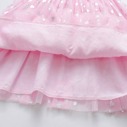 Kids Girls Heart Yarn Long Sleeve Dress childrensterritory