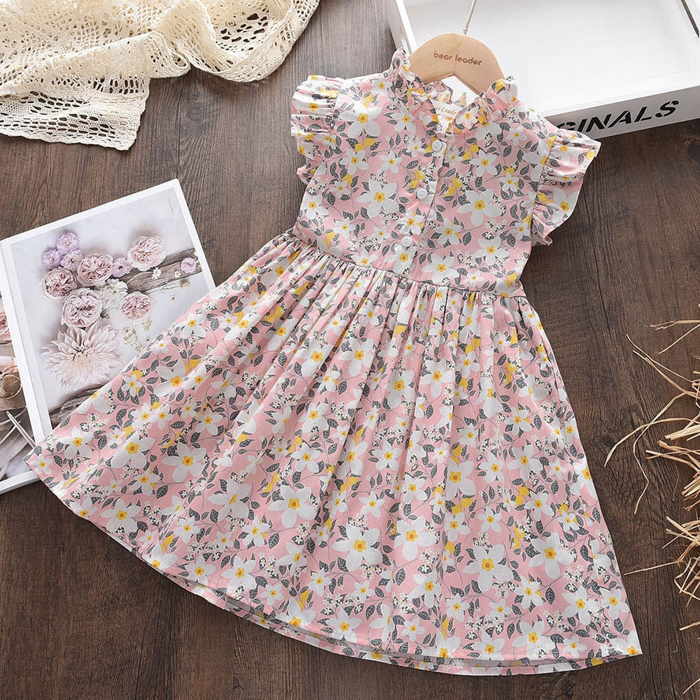 Kids Girls Floral Summer Fashion Dresses childrensterritory