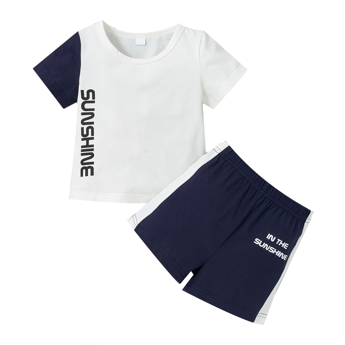 2PCS Baby Letter Print T-shirt &amp; Shorts Set For Boys childrensterritory