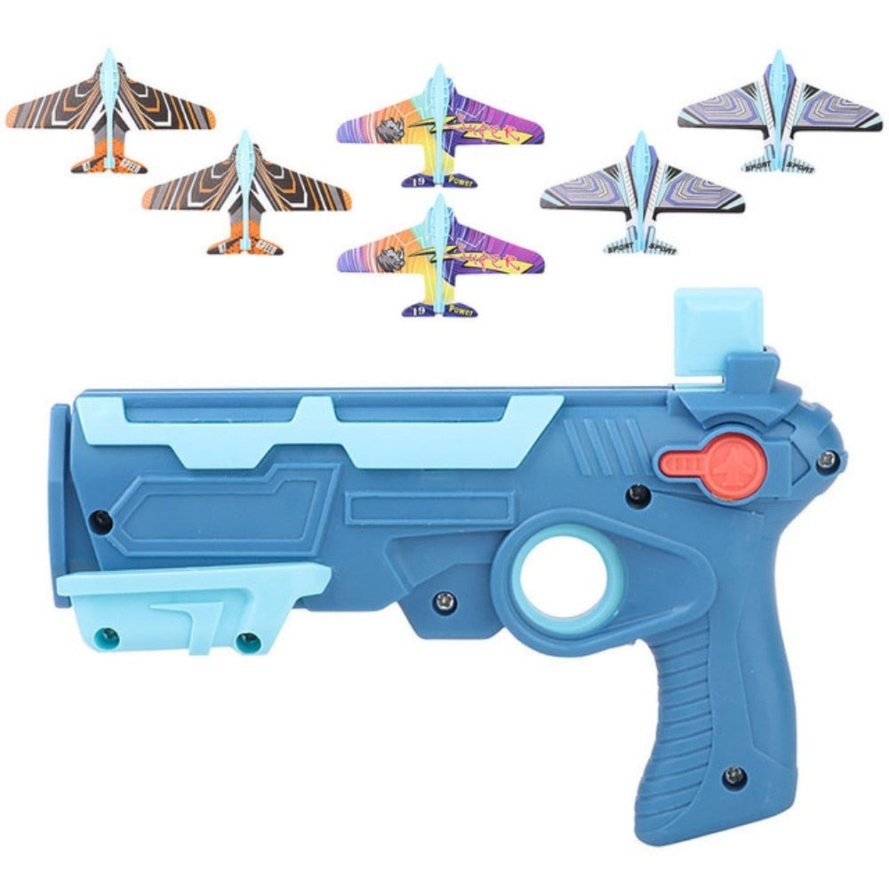 Kids Catapult Plane Gun With 6 Small Plane Toys childrensterritory