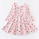 Kids Heart/Cat/Rainbow Print Milk Silk Dress childrensterritory