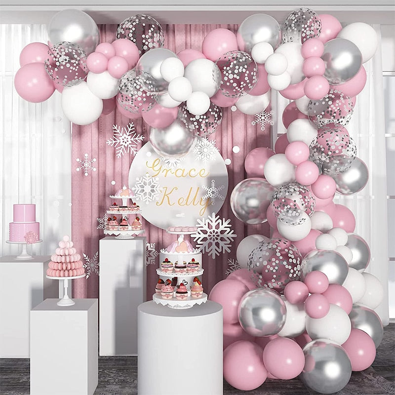 Pink Balloon Garland Arch Kit for Baptism Decoration childrensterritory
