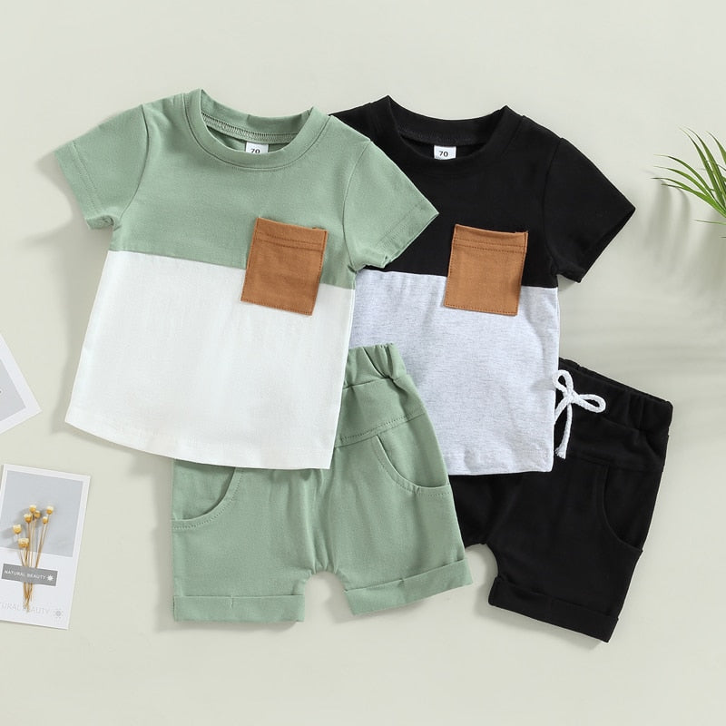 Baby Boys 2Pcs Tops & Shorts Summer Outfit Sets childrensterritory