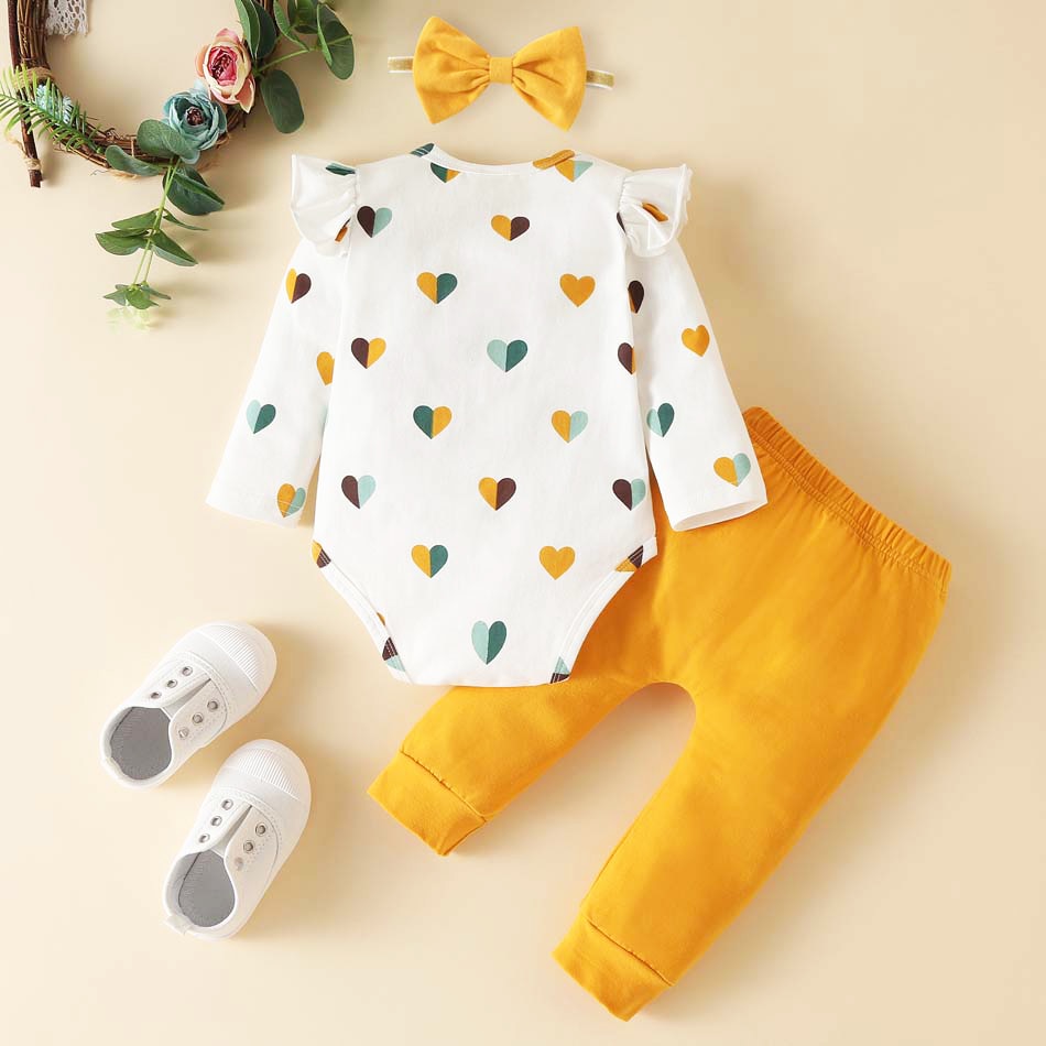 Infant Girl 3Pcs Sets of Printed Cotton Clothes childrensterritory