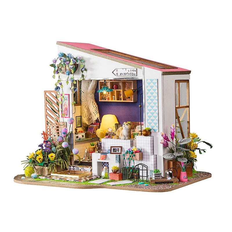 Kids DIY Miniature Dollhouse Wooden Kits Toys childrensterritory