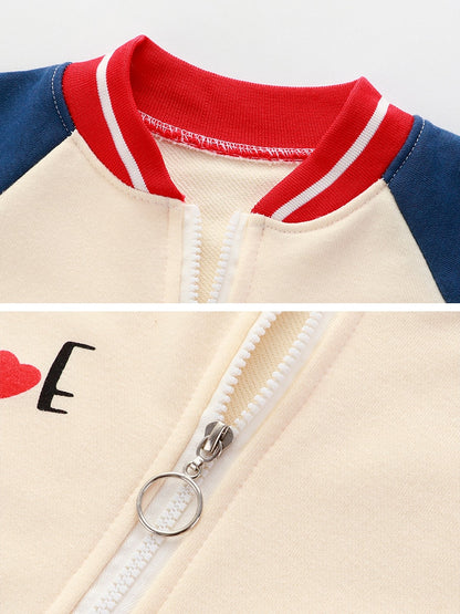 Baby/Kids Letter Cartoon Print Zipper Jacket for Boy childrensterritory