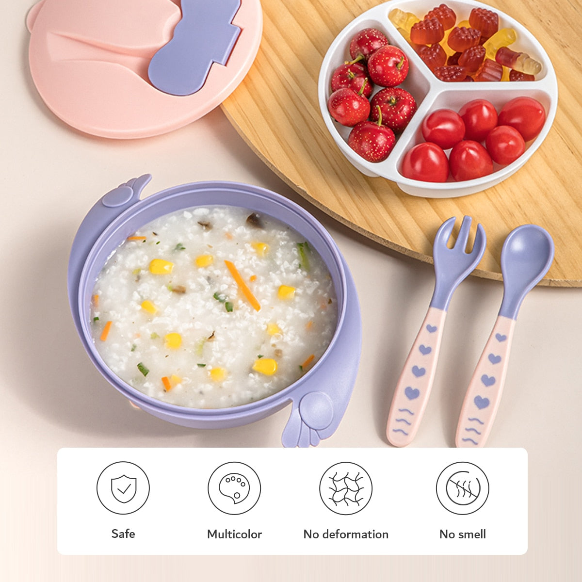 Baby/Kids Food Feeding Plastic Tableware Set childrensterritory
