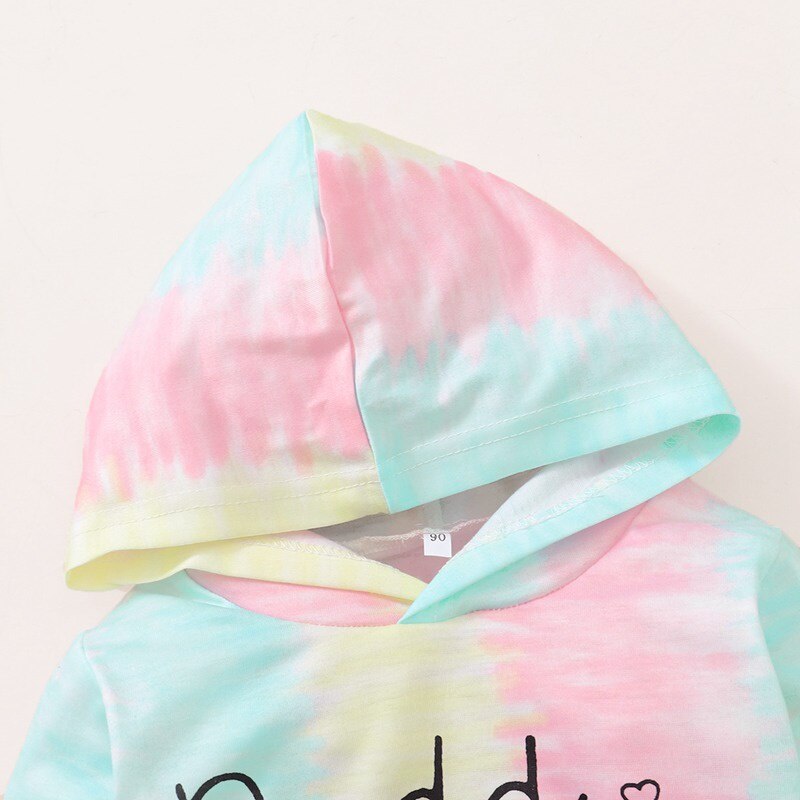 Infant Girl Tie-dye Hoodie &amp; Pants 2PCS Outfit childrensterritory