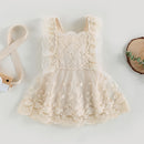 Kids Girls Backless Floral Embroidery Princess Dress childrensterritory