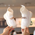 Flying Woven Soft Sole Princess Leather Boots for Kids Girls childrensterritory