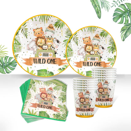 Forest Theme Disposable Tableware Sets | Party Supplies childrensterritory