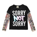 Letter Printed Kids Boys T-shirts with Tattoo Sleeves childrensterritory