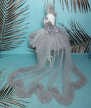 Handmade Girls Party Dress with Detachable Train childrensterritory