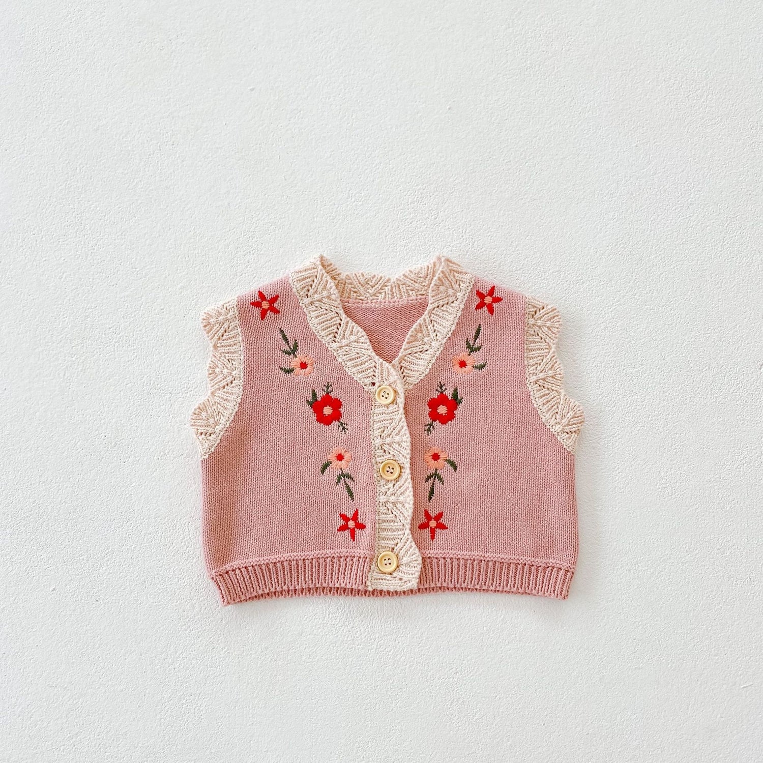 Baby/Toddler Girl Knitted V-neck Cardigan/Vest childrensterritory