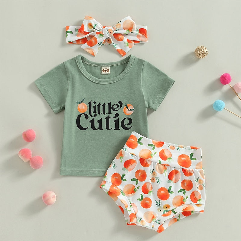Infant Girl Printed Top and Shorts Summer Clothes childrensterritory
