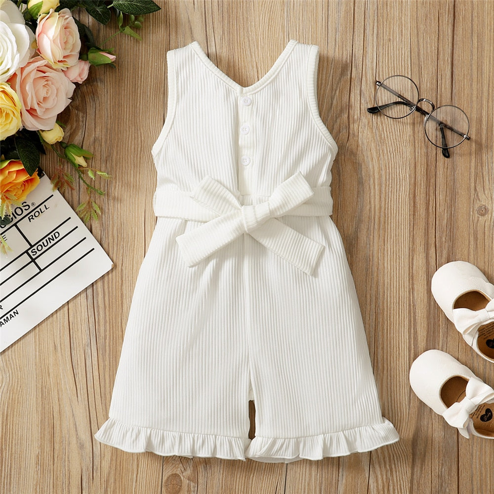 Toddler Girl Sleeveless Summer Jumpsuit childrensterritory