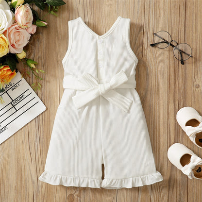 Toddler Girl Sleeveless Summer Jumpsuit childrensterritory