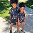 Kids Printed Short Sleeve T-shirt with Short Pants Summer Set childrensterritory