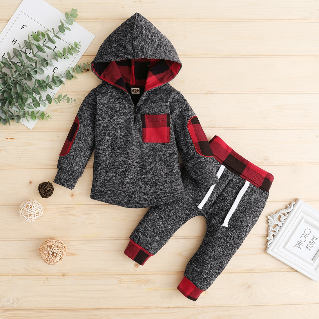 2Pcs Hooded Top &amp; Long Pant Baby Boy Clothes Set childrensterritory