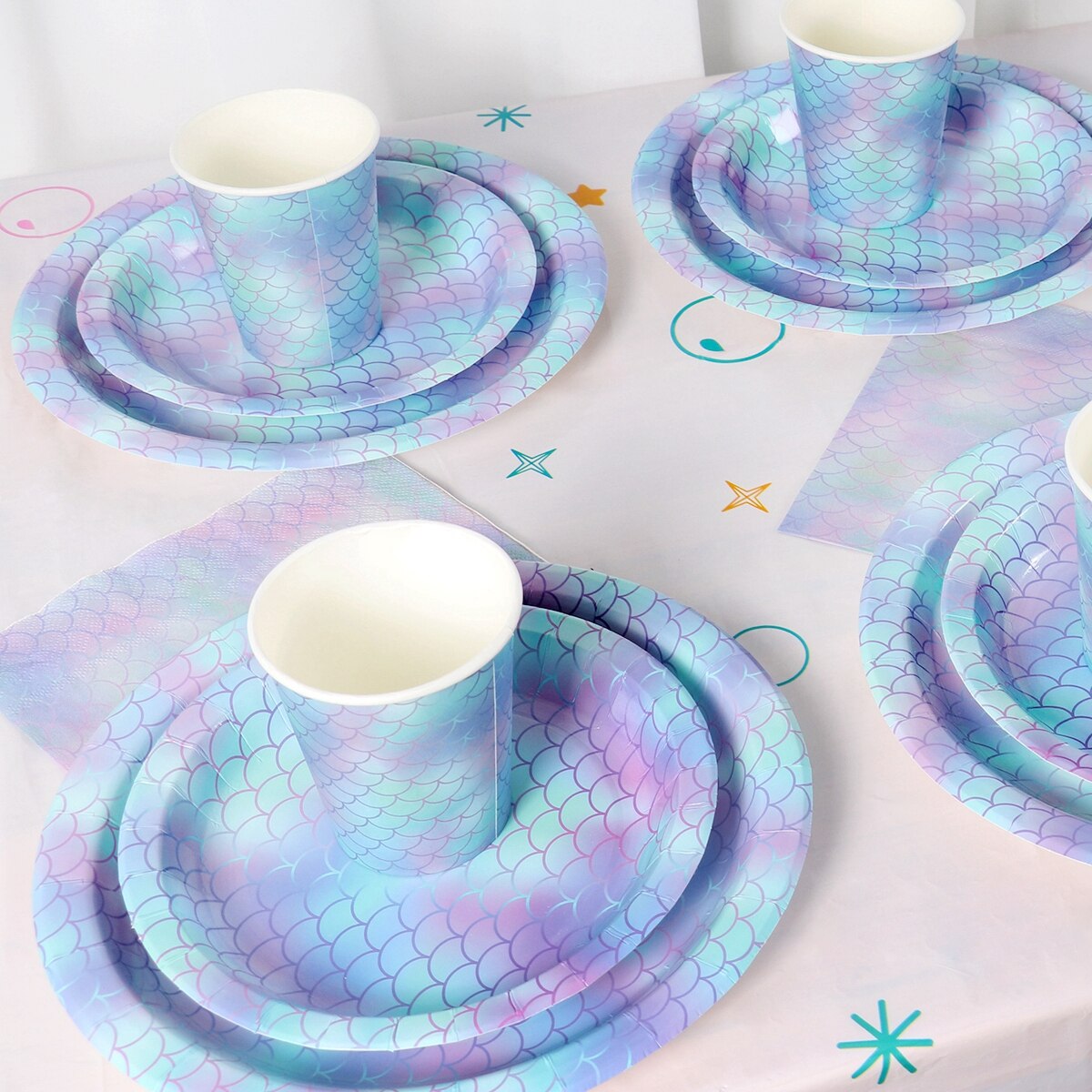 Kids Mermaid Birthday Party Decor &amp; Supplies Set childrensterritory