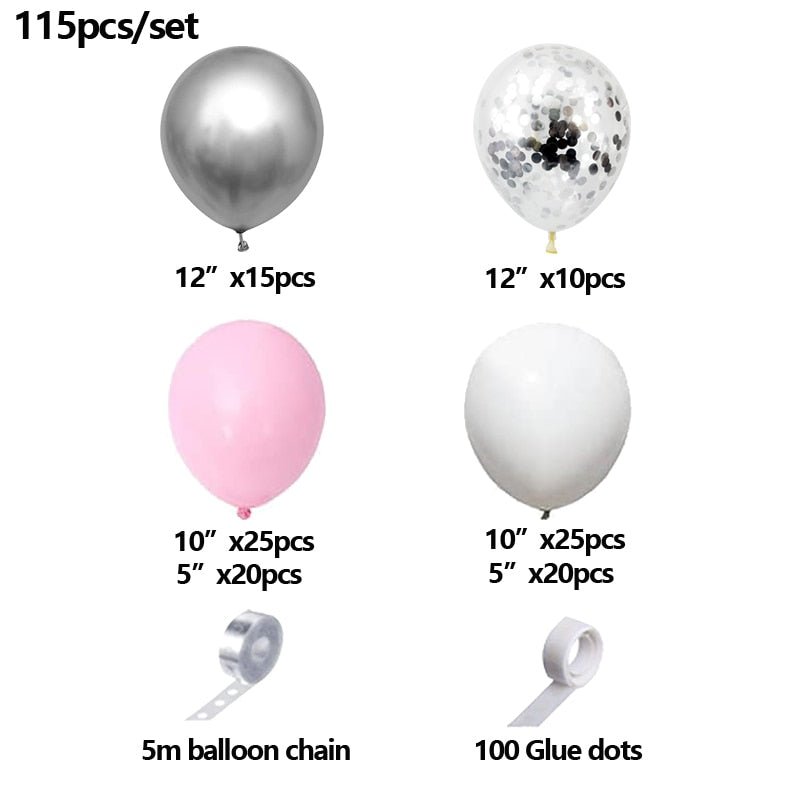 Pink Balloon Garland Arch Kit for Baptism Decoration childrensterritory