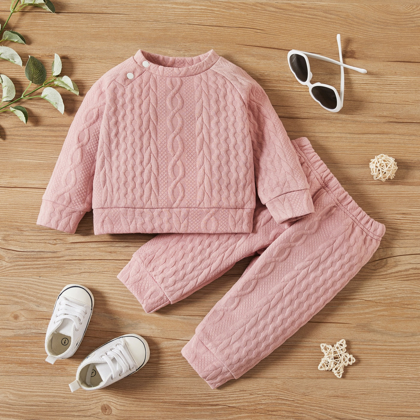 2Pcs Solid Color Unisex Baby Sport Clothes Set childrensterritory