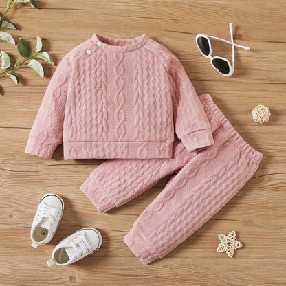 2Pcs Solid Color Unisex Baby Sport Clothes Set childrensterritory