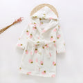 Kids Cartoon Printed Hooded Flannel Bathrobe childrensterritory