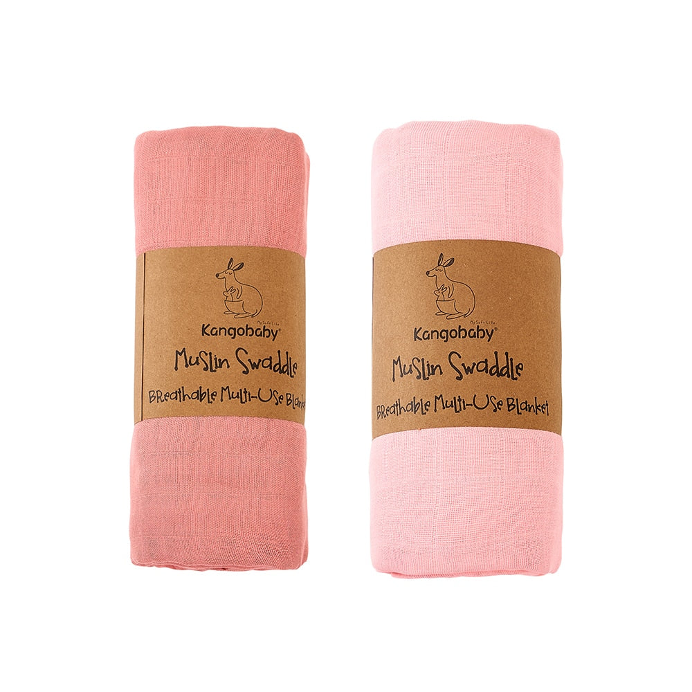 2 Pieces Pack Muslin Cotton Baby Swaddles/Blankets childrensterritory