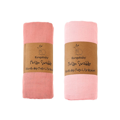 2 Pieces Pack Muslin Cotton Baby Swaddles/Blankets childrensterritory
