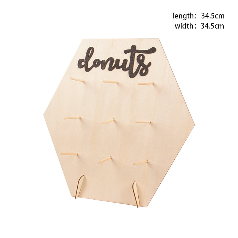 Wooden Donut Wall/Stand for Party Decoration childrensterritory