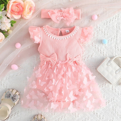 Baby Girl Butterfly Design Tulle Formal Princess Dresses childrensterritory