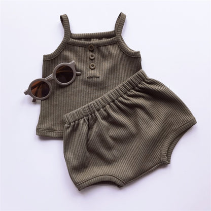 Baby/Toddler Summer Solid Clothes Sets childrensterritory