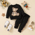 Baby Boy Bear Print Sweatshirt & Pants Clothes Set childrensterritory