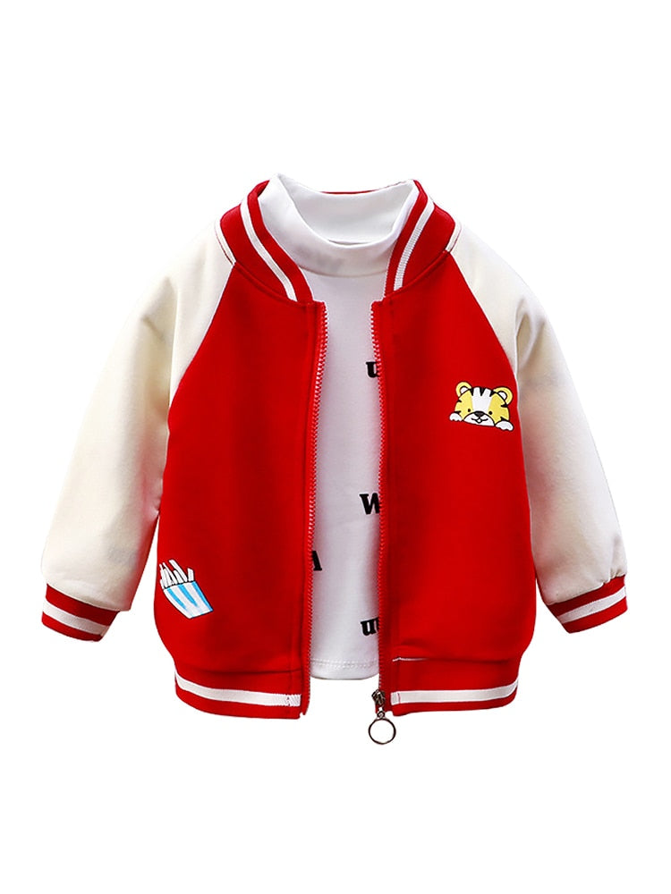 Baby/Kids Letter Cartoon Print Zipper Jacket for Boy childrensterritory