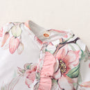 Baby Girl Floral Bodysuit with Bow-knot Headband childrensterritory