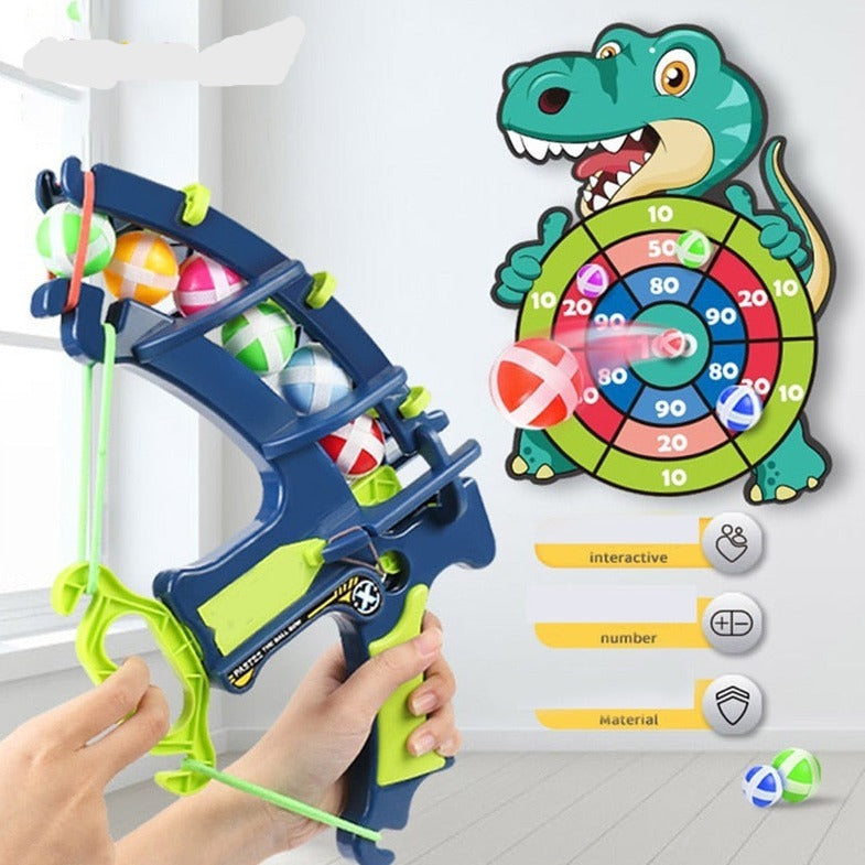 Kids Animal Design Sticky Ball Bow Target Dartboard Toy Set childrensterritory