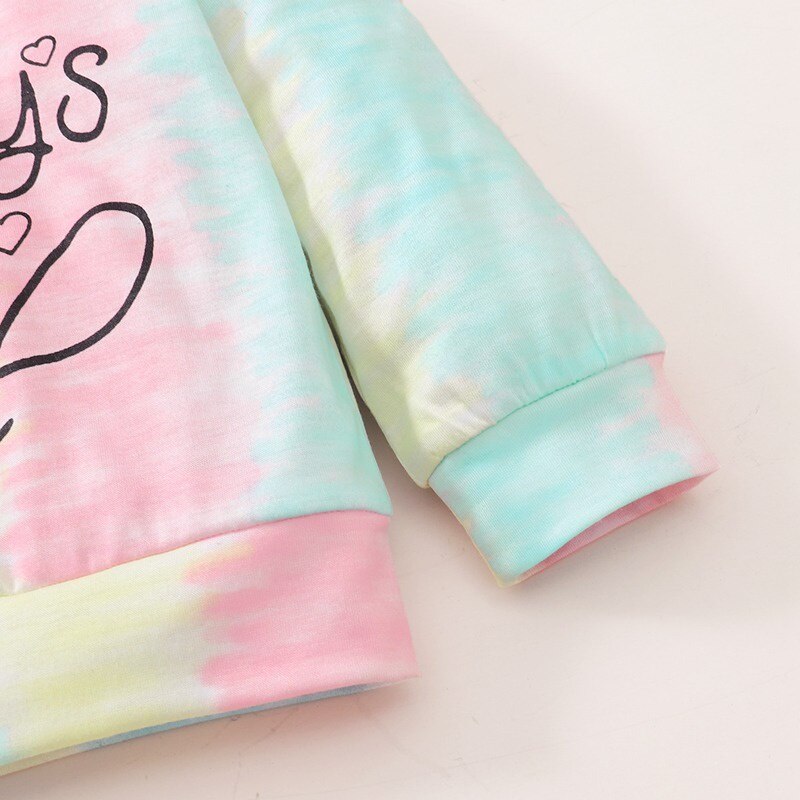 Infant Girl Tie-dye Hoodie &amp; Pants 2PCS Outfit childrensterritory