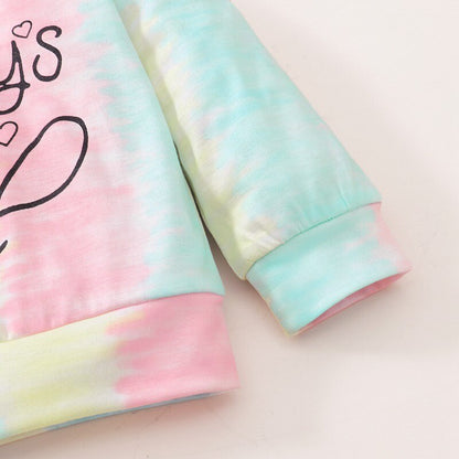 Infant Girl Tie-dye Hoodie &amp; Pants 2PCS Outfit childrensterritory
