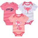 Cotton Short Sleeve Baby Unisex Cartoon Bodysuits childrensterritory