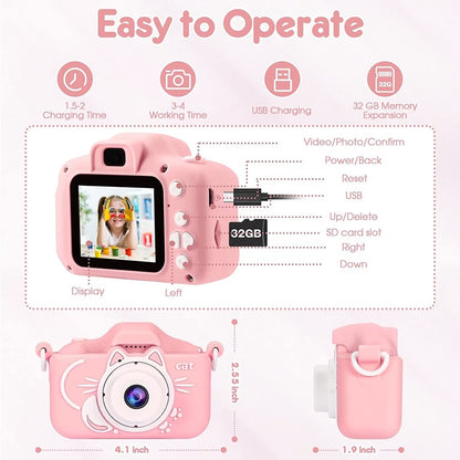 Kids Mini Digital SLR Camera Toy With 2 Inch Screen childrensterritory