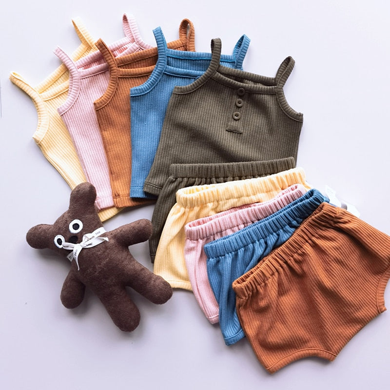 Baby/Toddler Summer Solid Clothes Sets childrensterritory