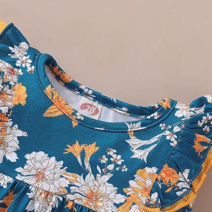 Baby/Kid Girl 2Pcs Flower Top &amp; Pant Clothing Set childrensterritory