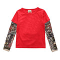 Letter Printed Kids Boys T-shirts with Tattoo Sleeves childrensterritory