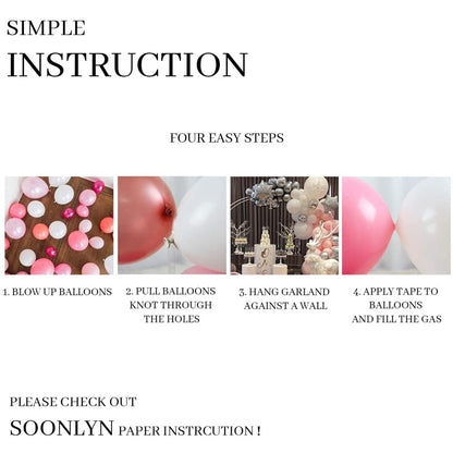 Pink Balloon Garland Arch Kit for Baptism Decoration childrensterritory