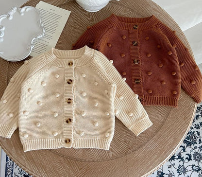 Infant Girls Long Sleeve Embroidery Knitted Cardigan childrensterritory