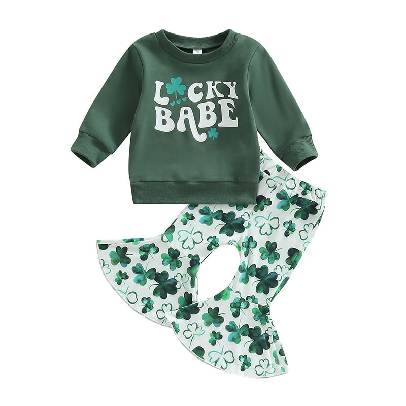 Baby Girl St. Patrick's Day 2Pcs Spring Outfit Set