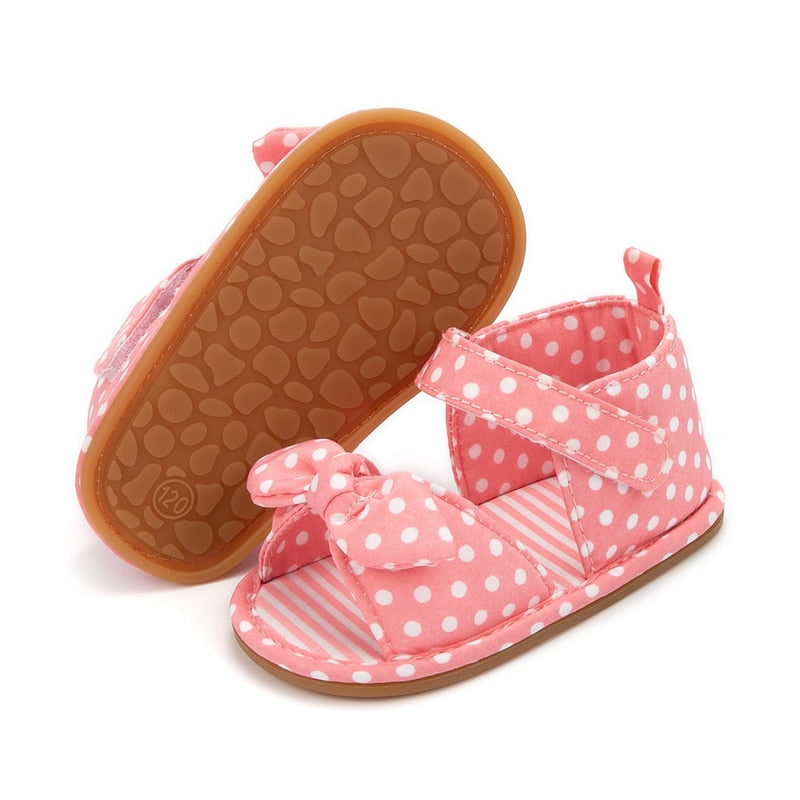 Newborn Girls Polka Dots Anti-slip First Walkers childrensterritory