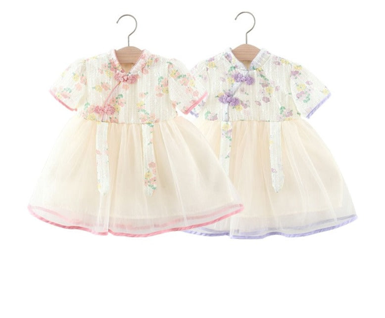 Baby GirlS Chinese Style Patchwork Princess Dress childrensterritory
